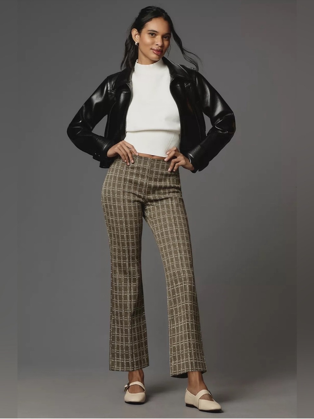 Anthropologie Maeve The Margot Kick-Flare Cropped Pants Size M